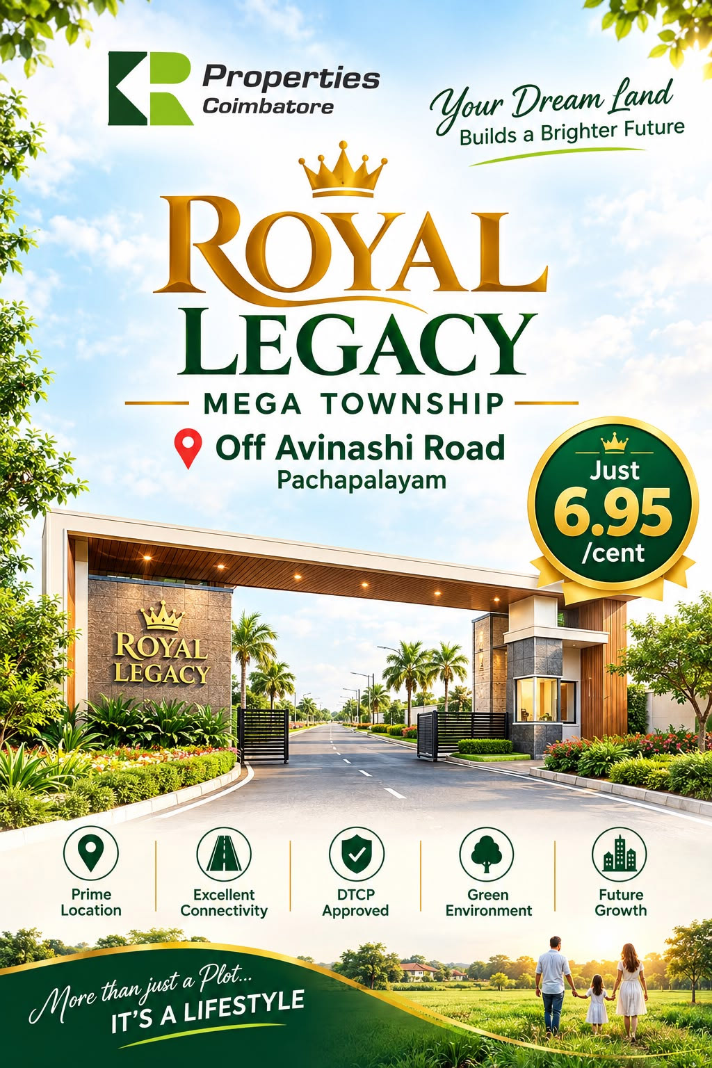 Royal Legacy Mega Township residential plots in Pachapalayam Coimbatore